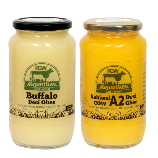 A2 Cow & Buffalo Desi Ghee Bilona Method ( Each 1000 ML )