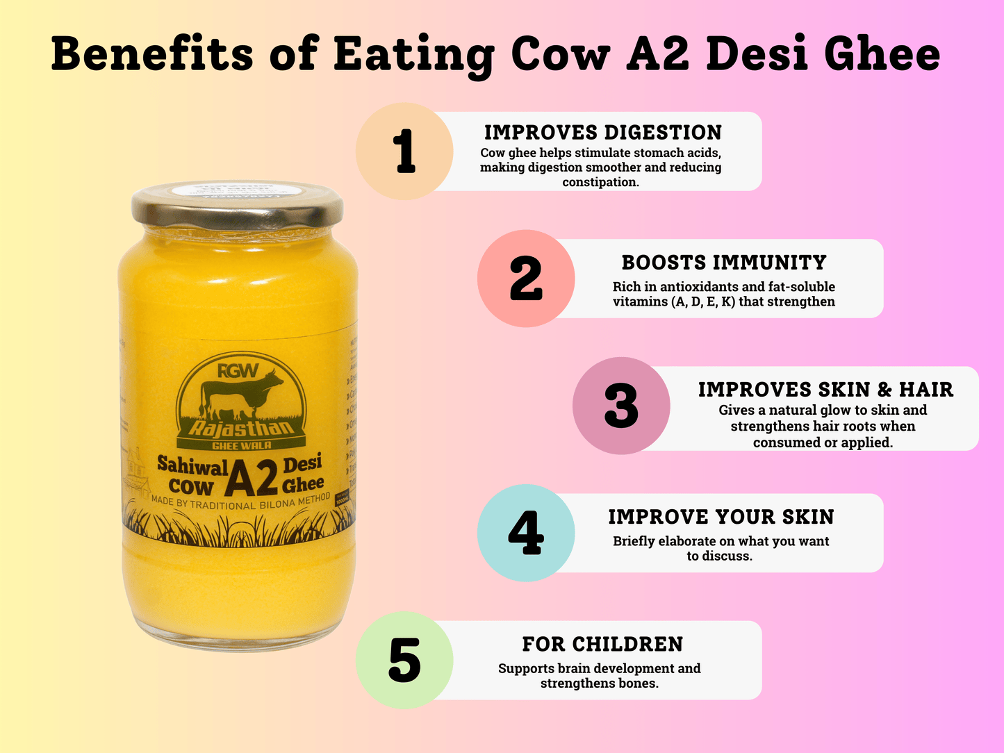 Sahiwal Cow A2 Desi Ghee 1000 ML